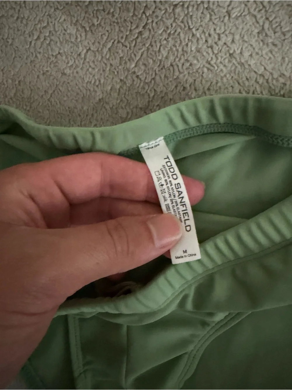 Men's Swim Briefs in Sage Green